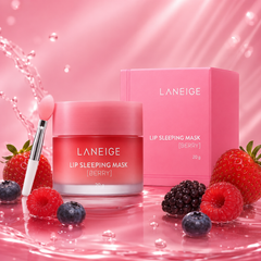 قناع ماسك ليلي للشفاه بنكهة التوت مع فرشاة توزيع - Laneige Lip Sleeping Mask Berry CAS-20260610-031350-814