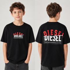 تيشيرت ولادي Diesel صيفي – قطن ناعم بتصميم أمامي وخلف
 Aqa200526-02D
