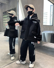 WZ261124-18 بدلة شتوي تقيلة 3 مبطنة فرو بالكامل ( بلوزة + بنطلون + فست نفخ)