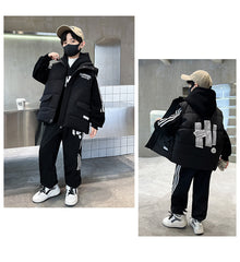 WZ261124-18 بدلة شتوي تقيلة 3 مبطنة فرو بالكامل ( بلوزة + بنطلون + فست نفخ)